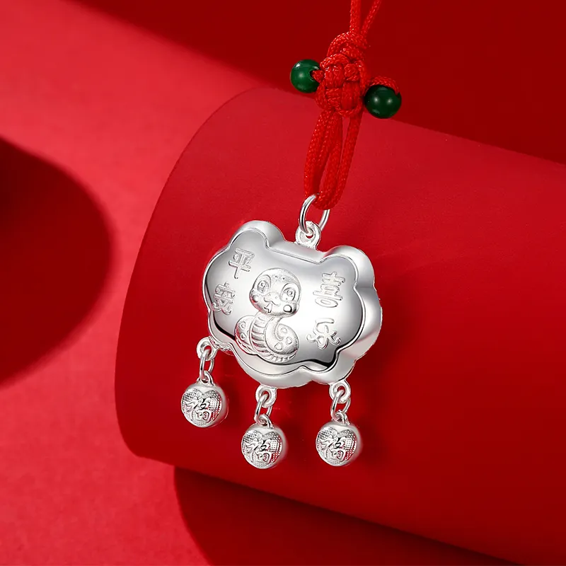 MIAOYINGE 999 Fine Silver Baby Sterling Silver Necklaces Kids'-4