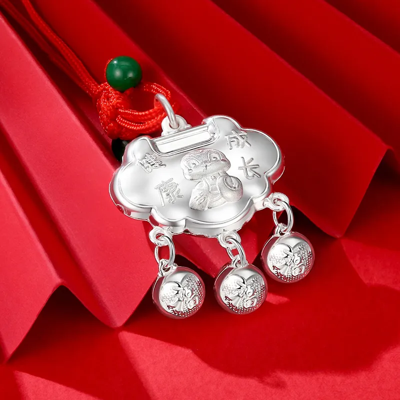 MIAOYINGE 999 Fine Silver Necklaces Kids'-4