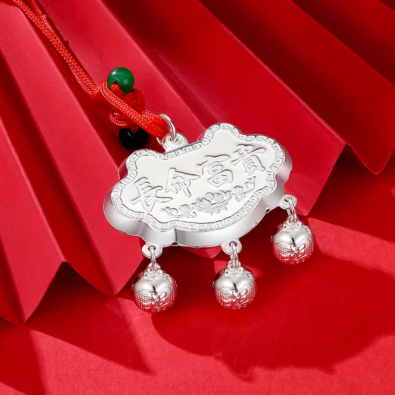 MIAOYINGE 999 Fine Silver Necklaces Kids'-2