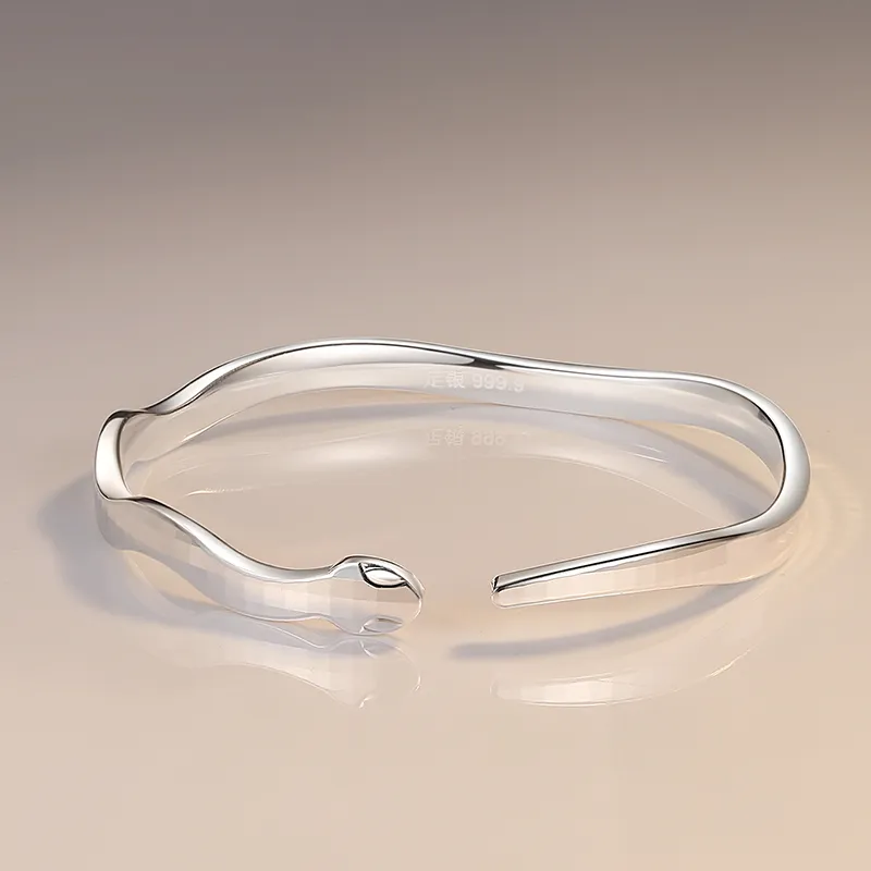 MIAOYINGE 999.9 Foot Silver Bangles Women's-3