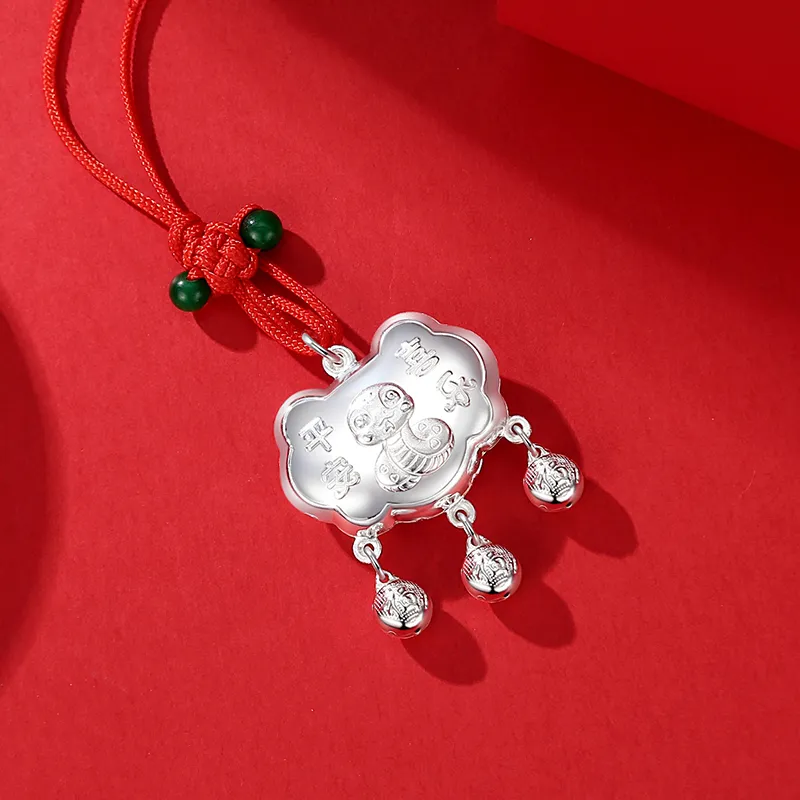 MIAOYINGE 999 Fine Silver Baby Sterling Silver Necklaces Kids'-1
