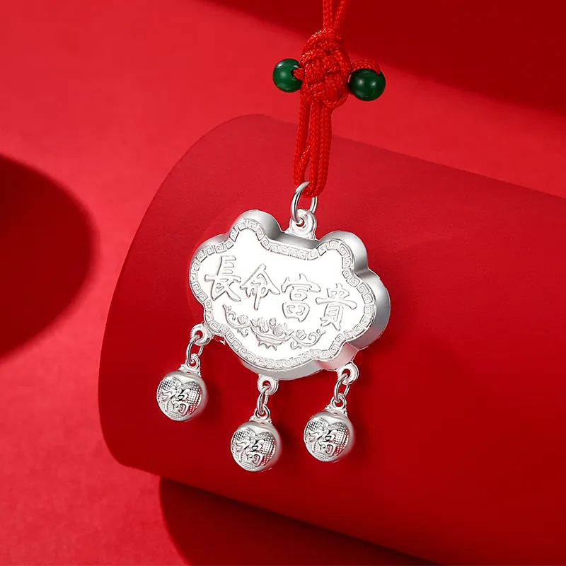 MIAOYINGE 999 Fine Silver Necklaces Kids'-4