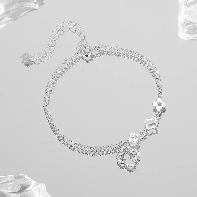 MIAOYINGE S925 Silver Synthetic Cubic Zirconia Bracelets Women's-2