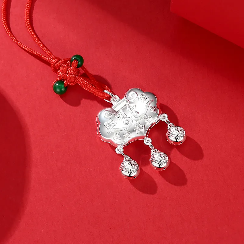 MIAOYINGE 999 Fine Silver Necklaces Kids'-3