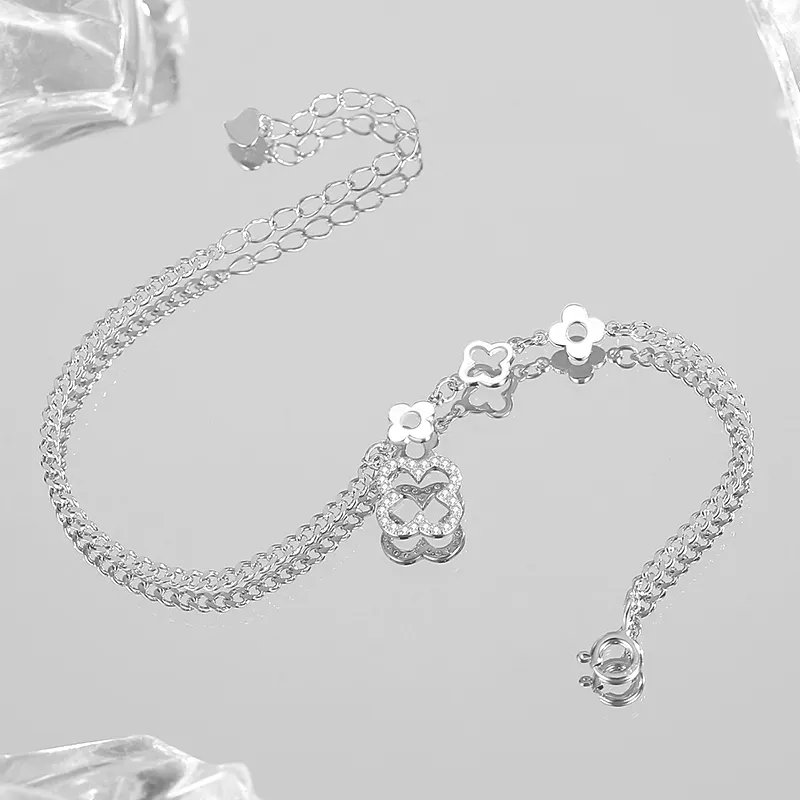 MIAOYINGE S925 Silver Synthetic Cubic Zirconia Bracelets Women's-3