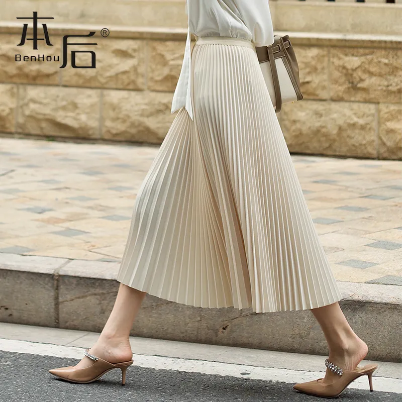 Benhou Casual Long Skirts Women's-5