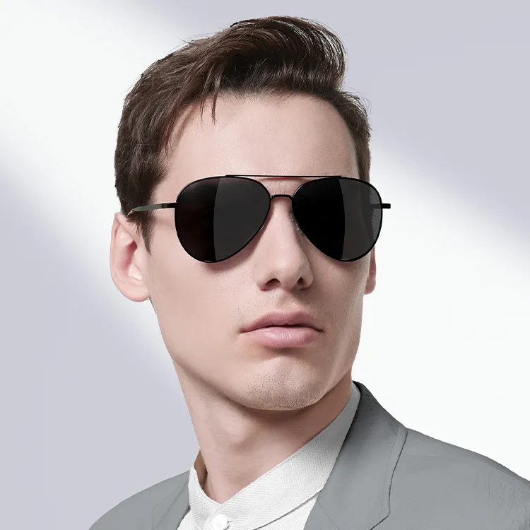 HLA Alloy Aviator Sunglasses Men's-5