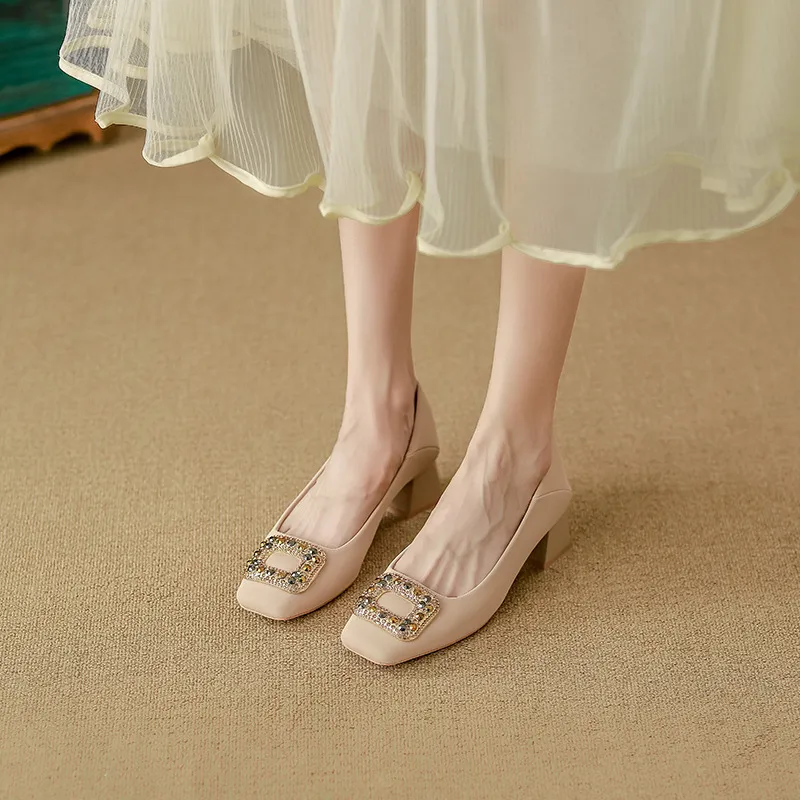 Aimilian High Heels Women's Black, Nude Pink-8