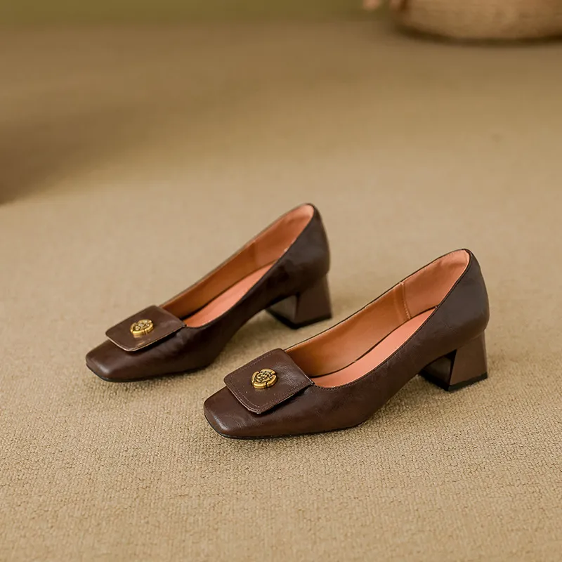 Aimilian High Heels Women's Dark Brown-4
