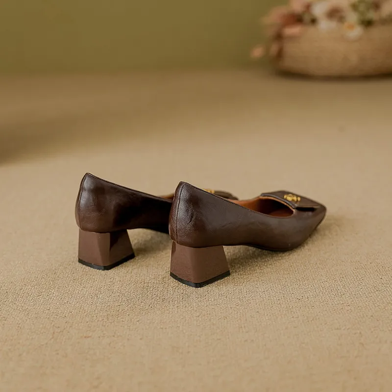 Aimilian High Heels Women's Dark Brown-3