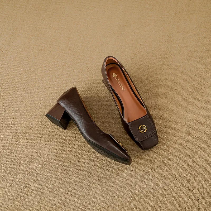 Aimilian High Heels Women's Dark Brown-2