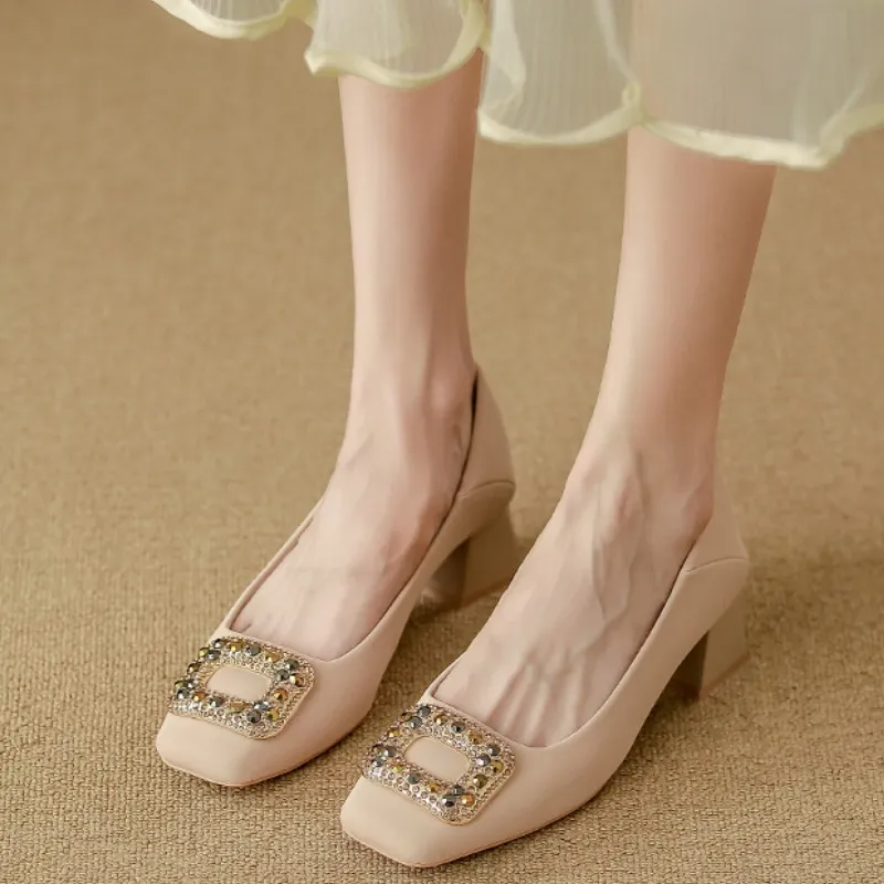 Aimilian High Heels Women's Black, Nude Pink-10