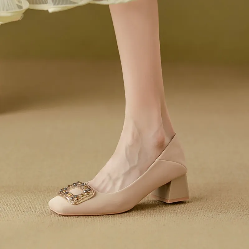 Aimilian High Heels Women's Black, Nude Pink-11