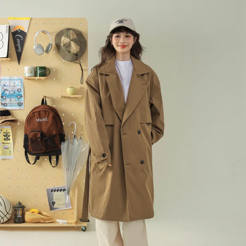 LIVINGTOWN Trench Coats Unisex-3