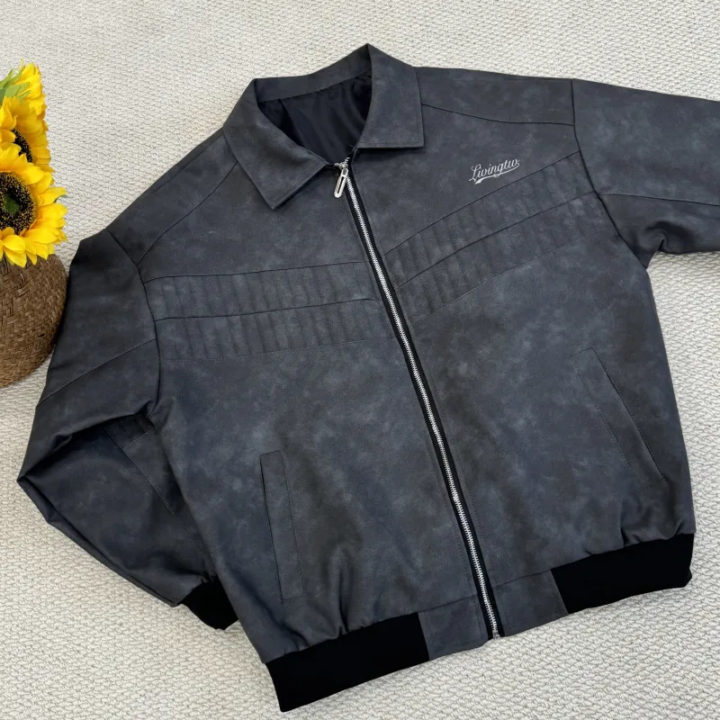 LIVINGTOWN Leather Jacket Unisex-3