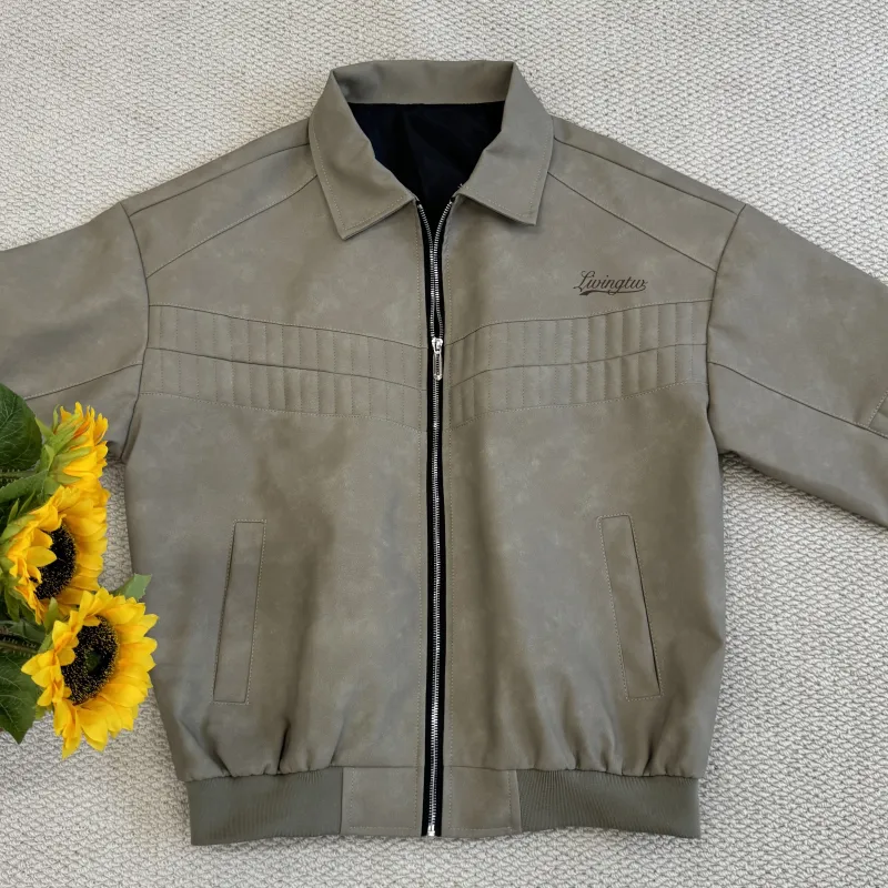 LIVINGTOWN Leather Jacket Unisex-9