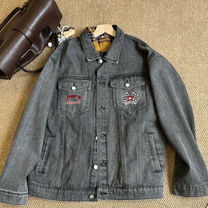 LIVINGTOWN Denim Jackets Unisex-4