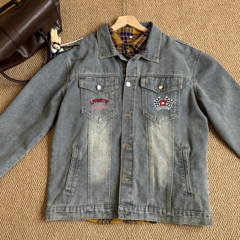 LIVINGTOWN Denim Jackets Unisex-7