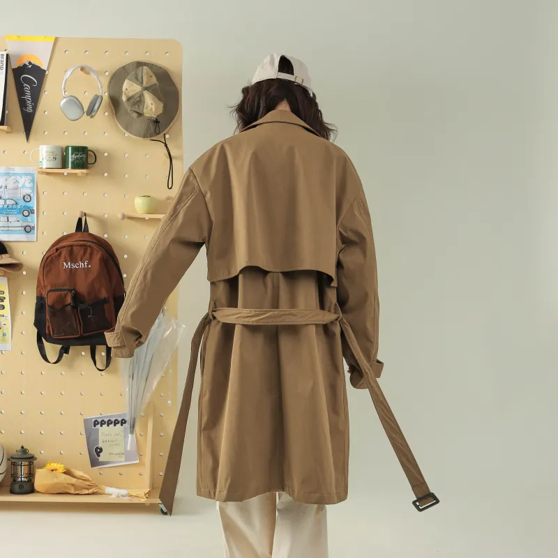 LIVINGTOWN Trench Coats Unisex-5
