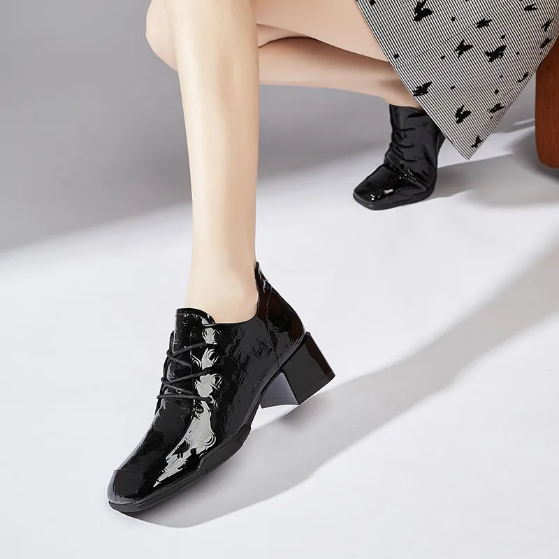 ST&SAT Chunky Heel High Heels 5cm Women's-4