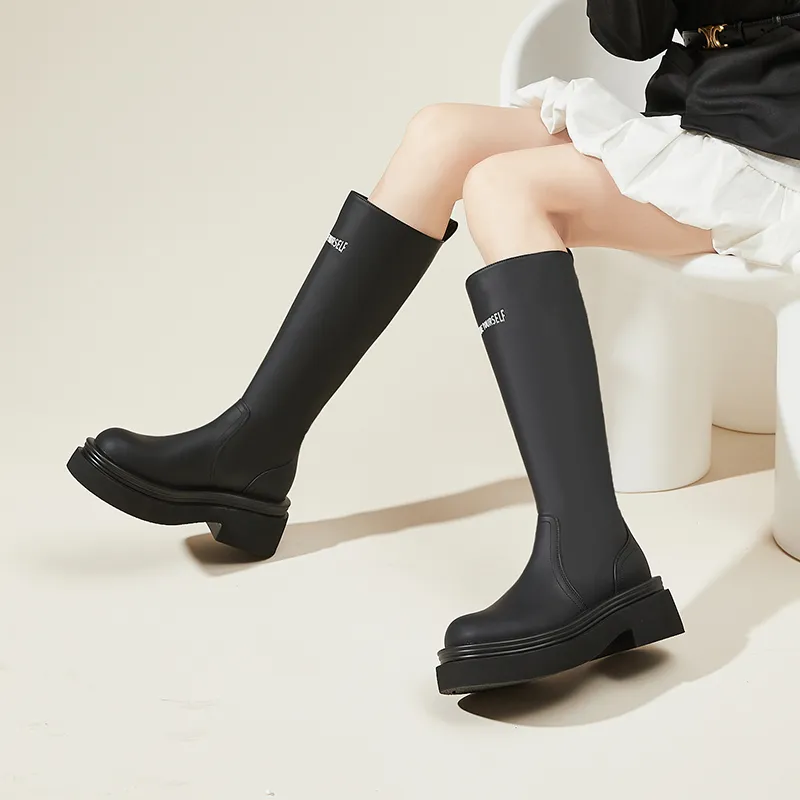 DAPHNE Knee high Boots 6cm Women's Black-7