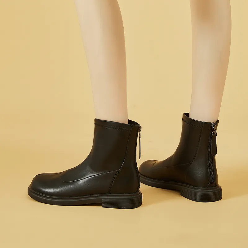 DAPHNE Ankle Boots Women's Black/White-5