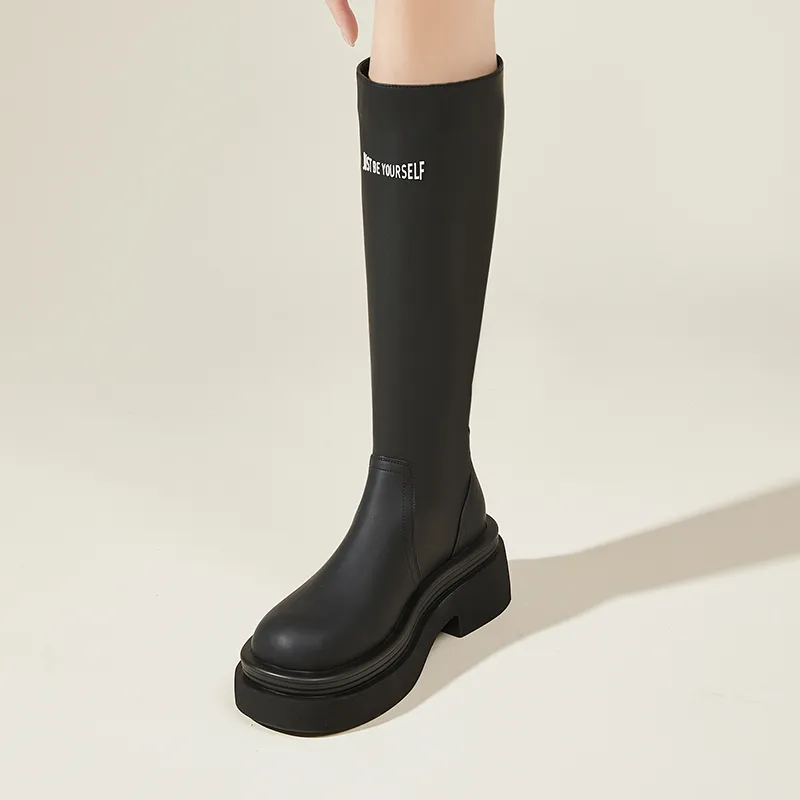 DAPHNE Knee high Boots 6cm Women's Black-6