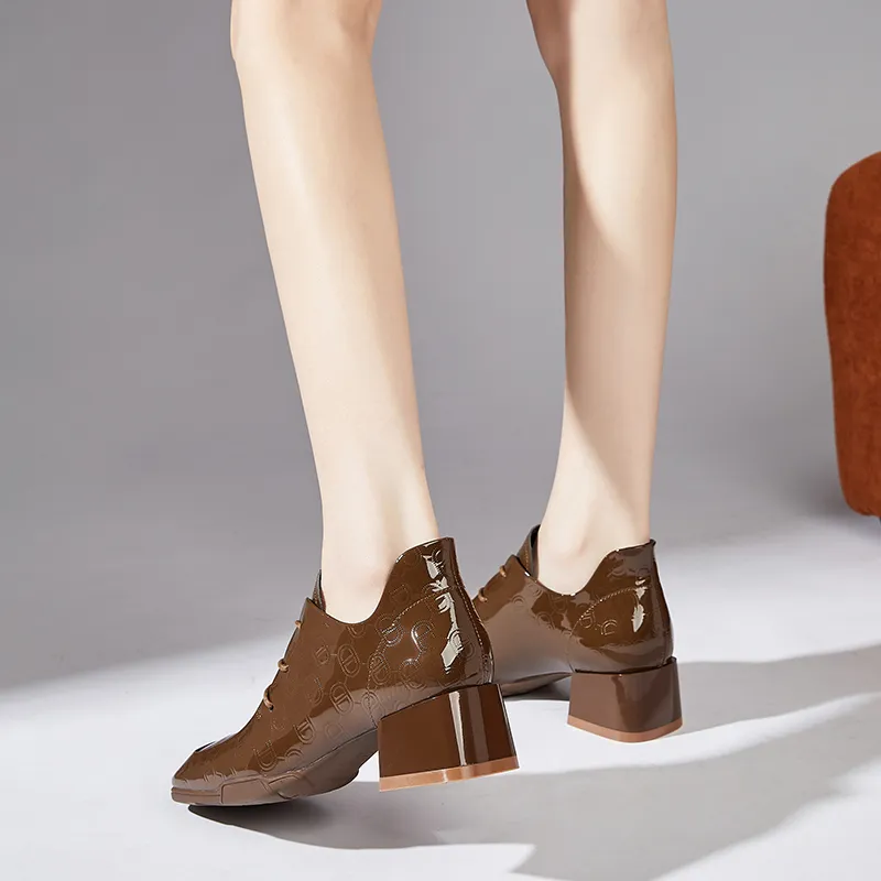 ST&SAT Chunky Heel High Heels 5cm Women's-11