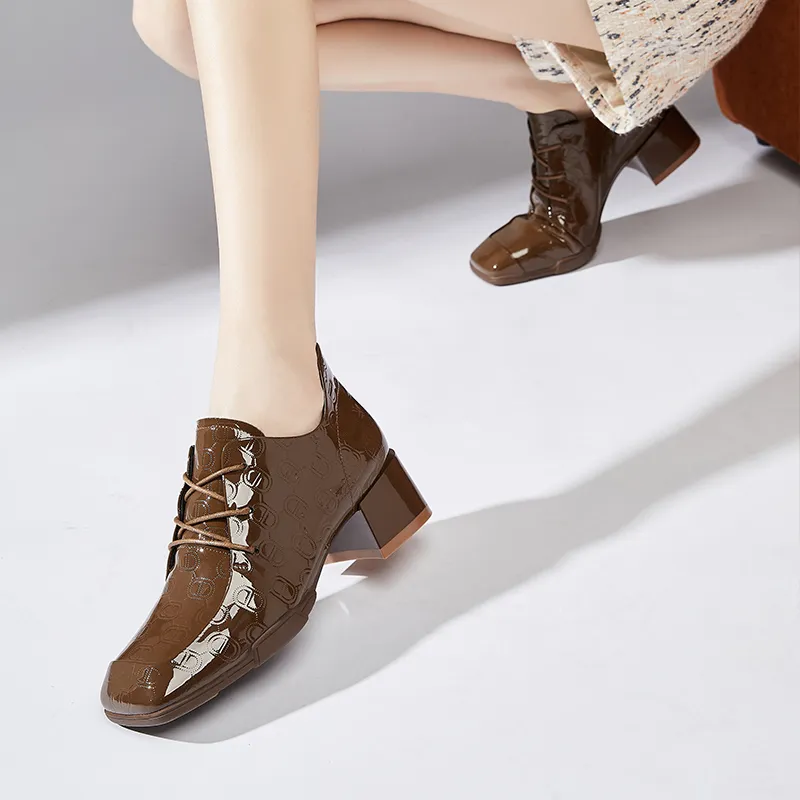 ST&SAT Chunky Heel High Heels 5cm Women's-9