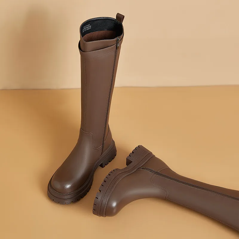 DAPHNE Thermal Knee High Boots 4.7cm Women's-4