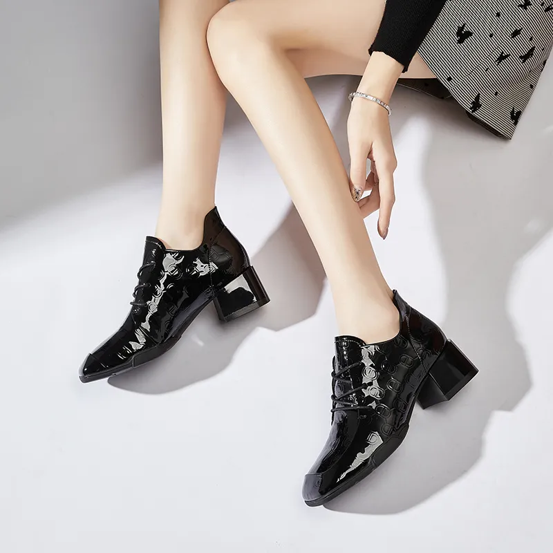 ST&SAT Chunky Heel High Heels 5cm Women's-5