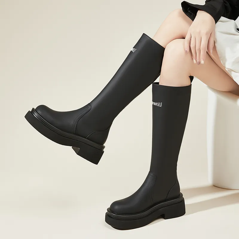 DAPHNE Knee high Boots 6cm Women's Black-5