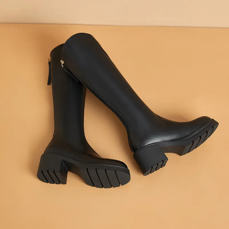 DAPHNE Slim Boots Knee-high Boots 6cm Women's-12