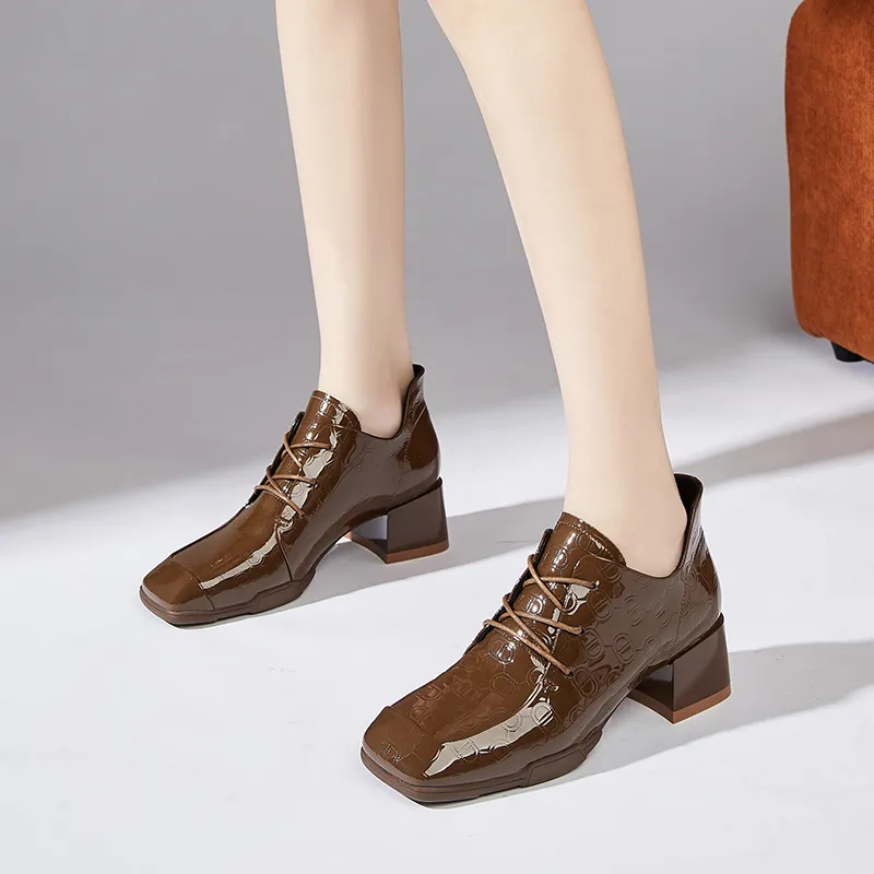ST&SAT Chunky Heel High Heels 5cm Women's-10