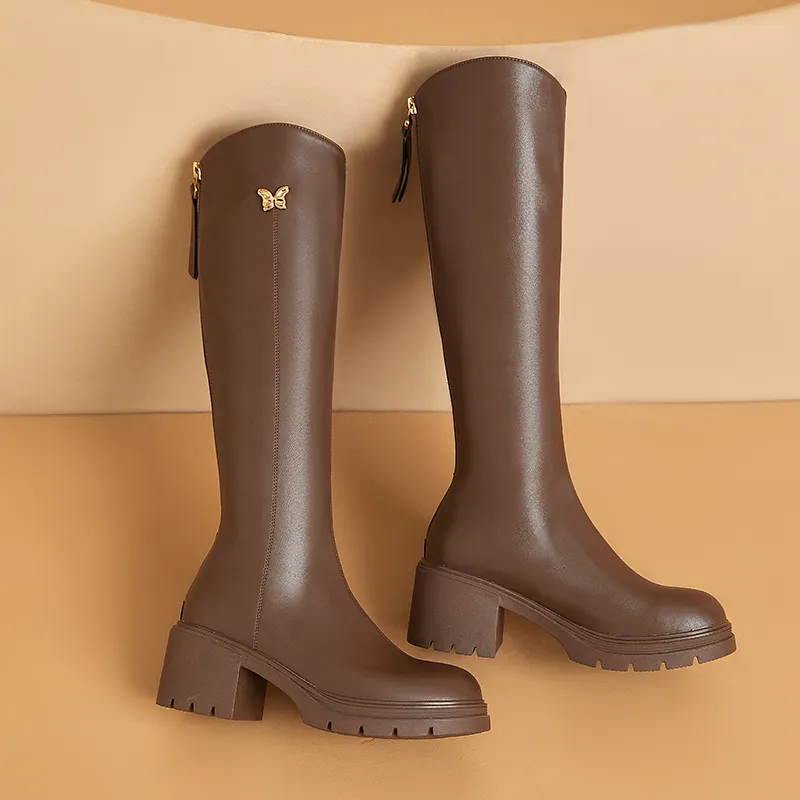 DAPHNE Slim Boots Knee-high Boots 6cm Women's-5