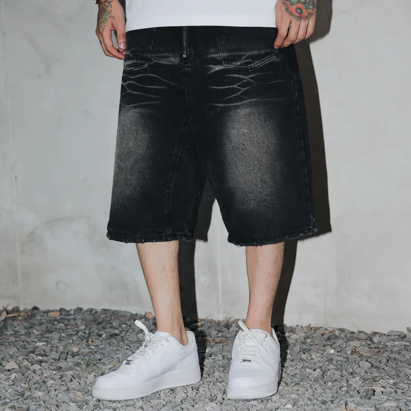 S45 Denim Shorts Men Black-3