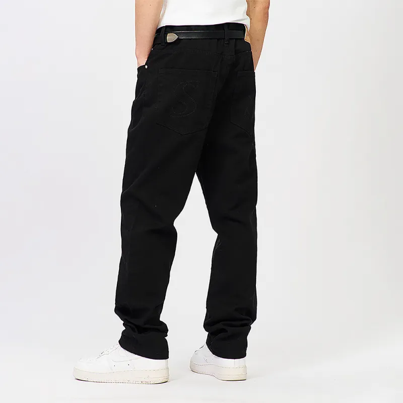 S45 Cleanfit Style Basic Versatile Bottom Straight Fit Jeans Men's-8