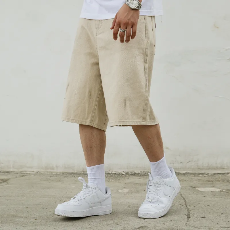 S45 Denim Shorts Men Beige-3
