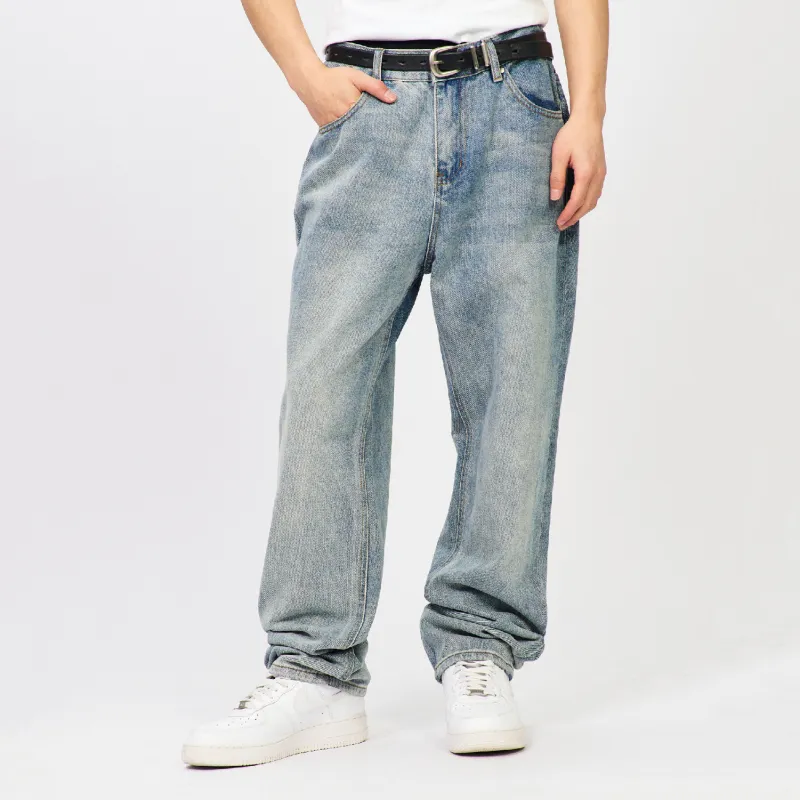 S45 Cleanfit Style Basic Versatile Bottom Straight Fit Jeans Men's-15