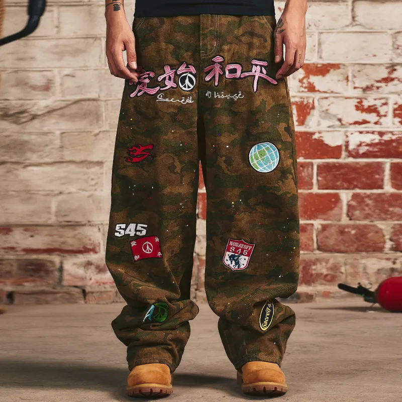 S45 Casual Pants Unisex Camouflage-2