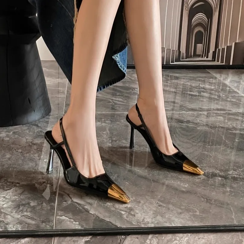 Crelinkxlat Slim Heel High Heels Women's Black-1