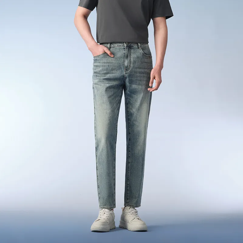 HLA Jeans Men's Blue Gray Denim Gradient-2