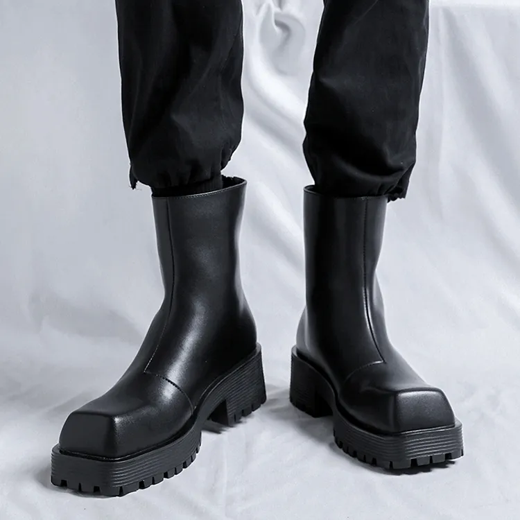YEDANI Ankle Boots Men Black-8
