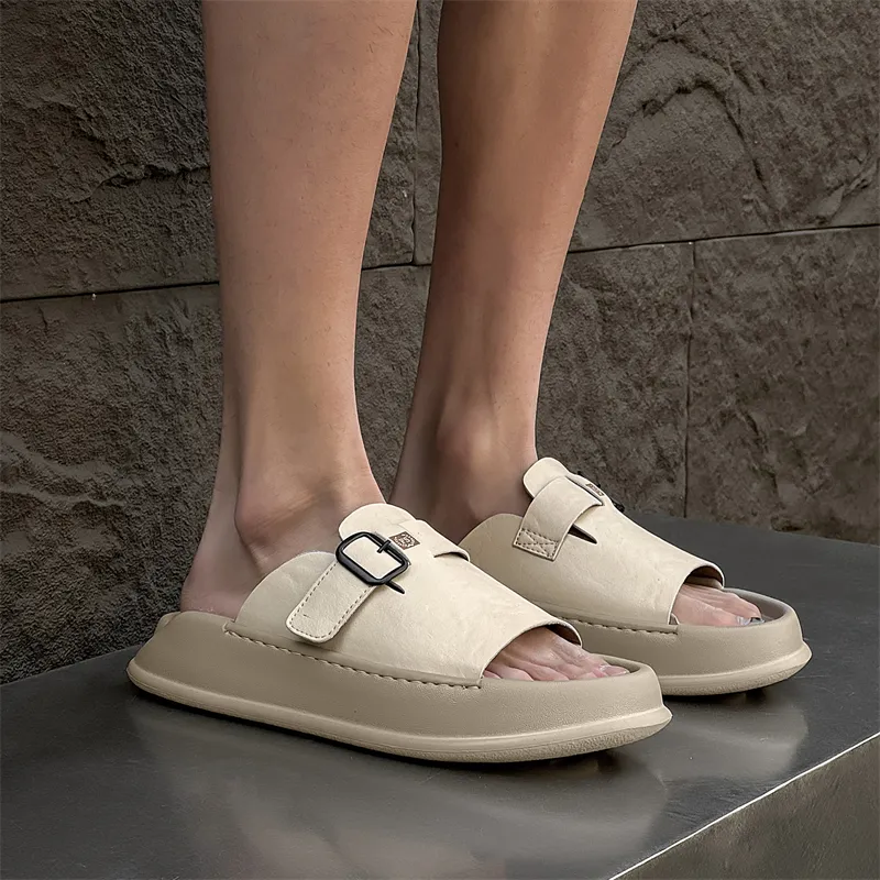 YEDANI PU Polyurethane Abrasion Resistant Slide Slippers Men's-2