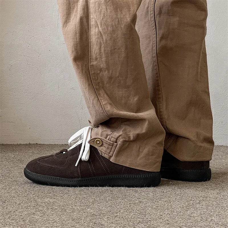 YEDANI Non slip Lightweight Low Top Skateboard Shoes Unisex Brown-4