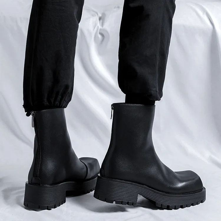 YEDANI Ankle Boots Men Black-7