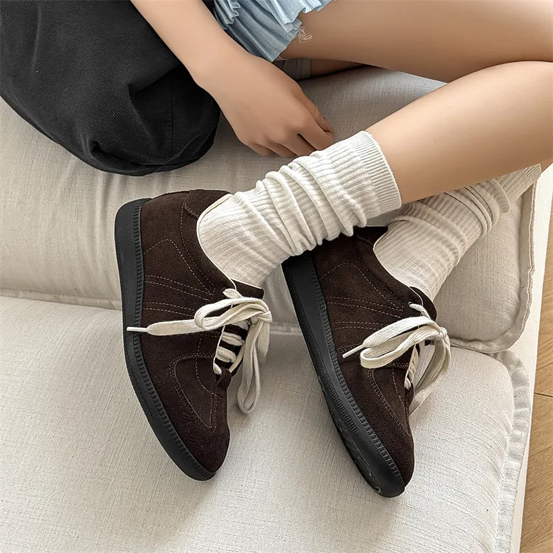 YEDANI Non slip Lightweight Low Top Skateboard Shoes Unisex Brown-10