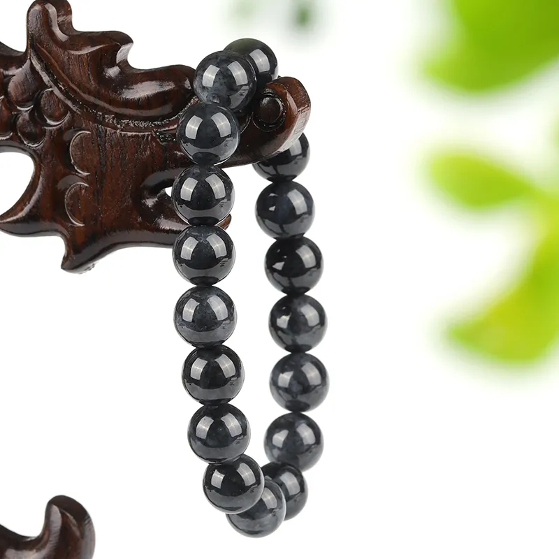 Yi Zhen Ge Bean Type Jadeite Bracelets Unisex-3
