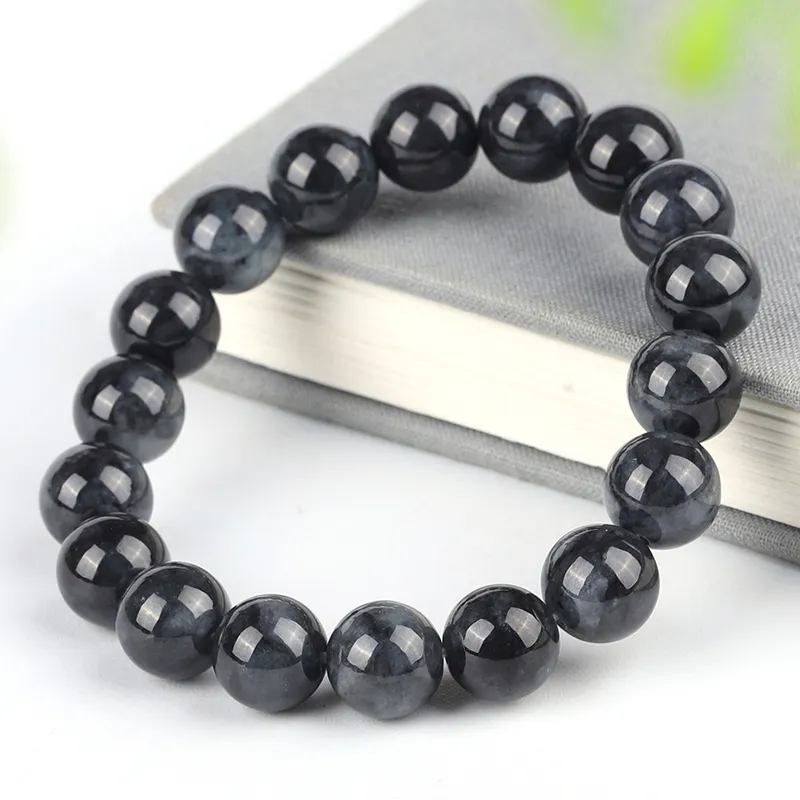 Yi Zhen Ge Bean Type Jadeite Bracelets Unisex-2