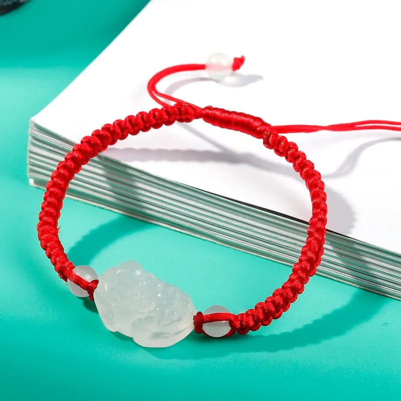 Yi Zhen Ge Chalcedony Jade Bracelets Unisex Chalcedony-5